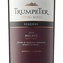 Load image into Gallery viewer, Trumpeter Rutini Reserve Malbec Red Wine