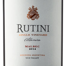 Load image into Gallery viewer, Rutini Single Vineyard Malbec Altamira Red Wine
